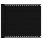 Balkonscherm 75 x 300 cm zwart HDPE