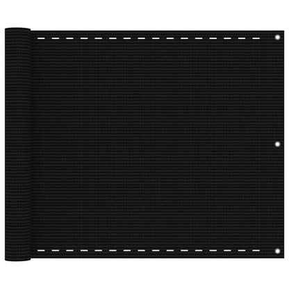 Balkonscherm Hdpe Zwart 75 x 300 cm