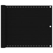 Balkonscherm 75x500 cm HDPE zwart