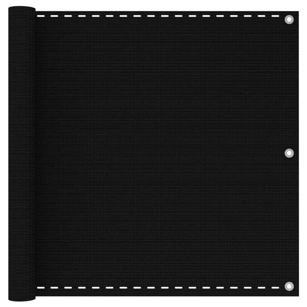 Balkonscherm Hdpe Zwart 90 x 600 cm