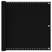 Balkonscherm 90x600 cm zwart HDPE