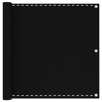 Balkonscherm Hdpe Zwart 90 x 600 cm