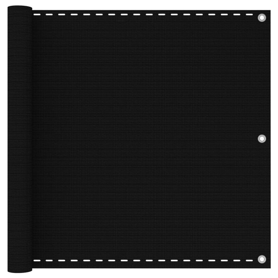 Balkonscherm Hdpe Zwart 90 x 600 cm