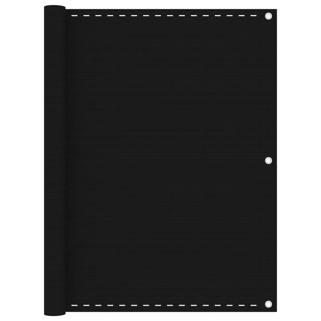 Balkonscherm Hdpe Zwart 120 x 400 cm