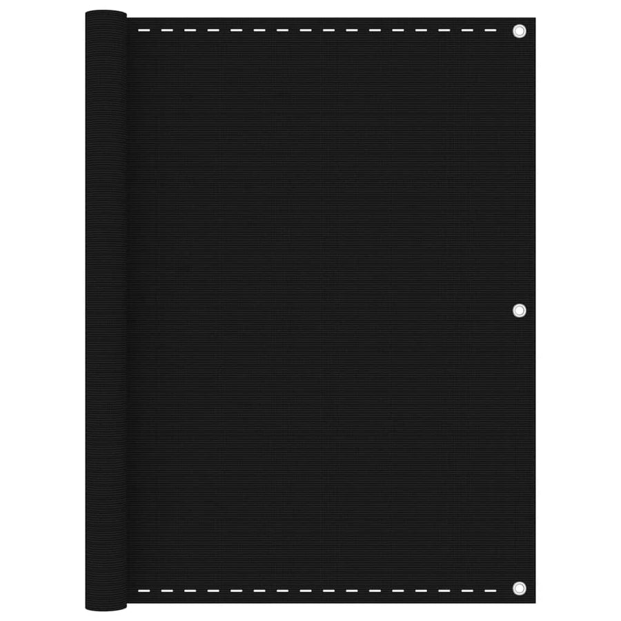 Balkonscherm 120x600 cm HDPE zwart