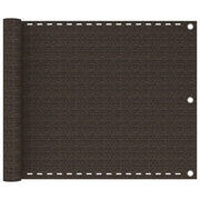 Balkonscherm 75 x 300 cm HDPE bruin