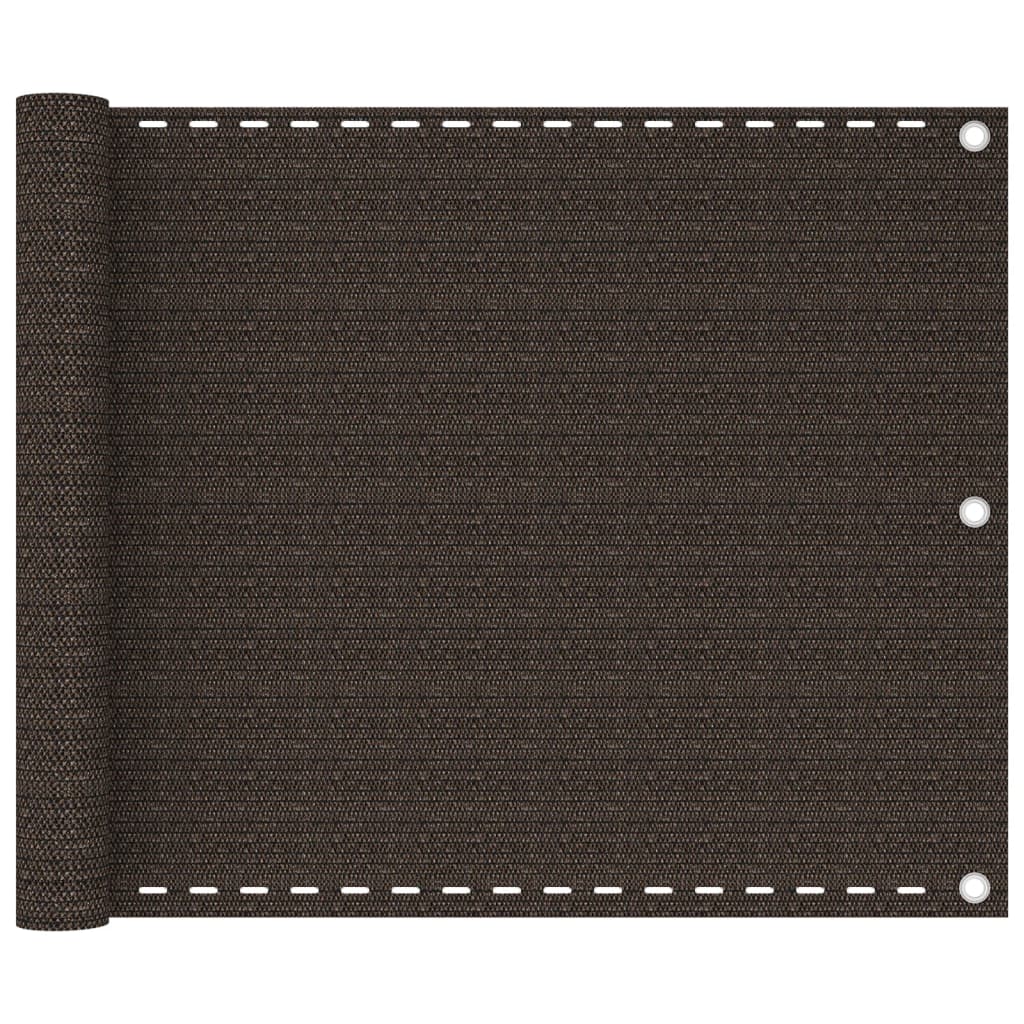 Balkonscherm 75x400 cm HDPE bruin
