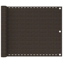 Balkonscherm 75x400 cm HDPE bruin