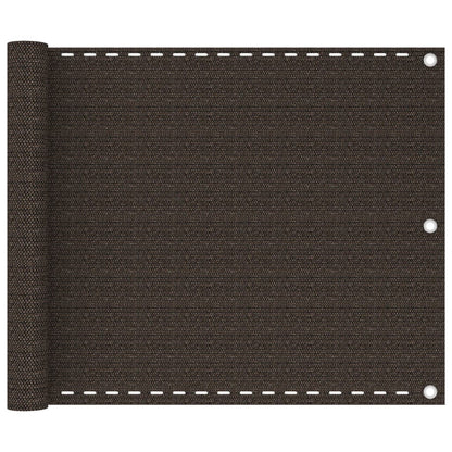 Balkonscherm 75x400 cm HDPE bruin