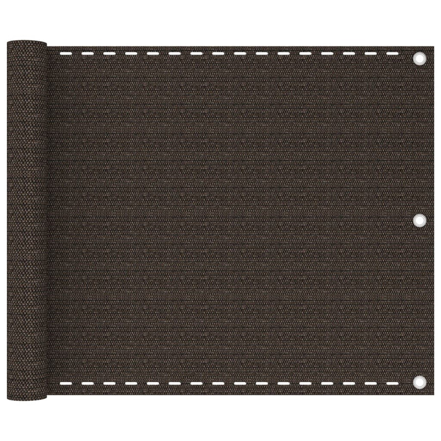 Balkonscherm 75x400 cm HDPE bruin