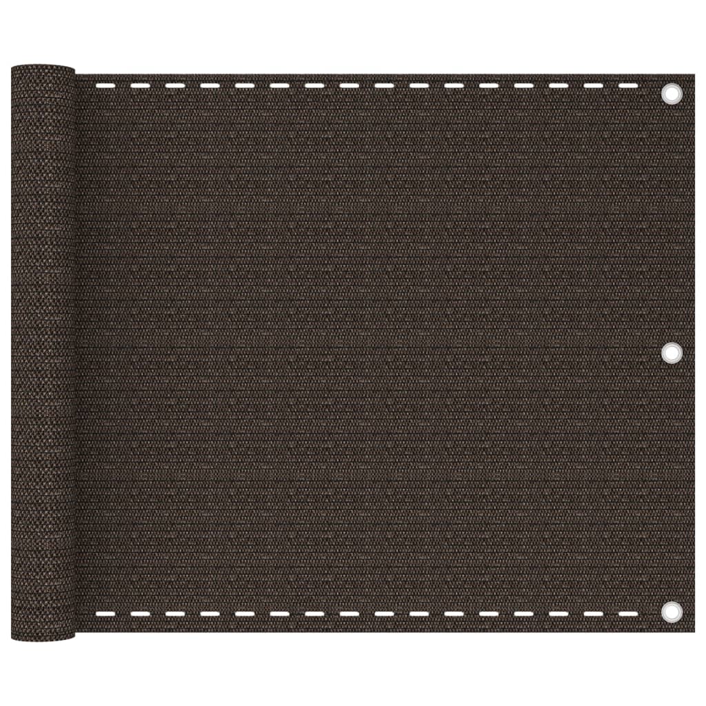 Balkonscherm 75x500 cm HDPE bruin