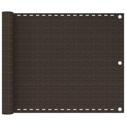 Balkonscherm 75x500 cm HDPE bruin