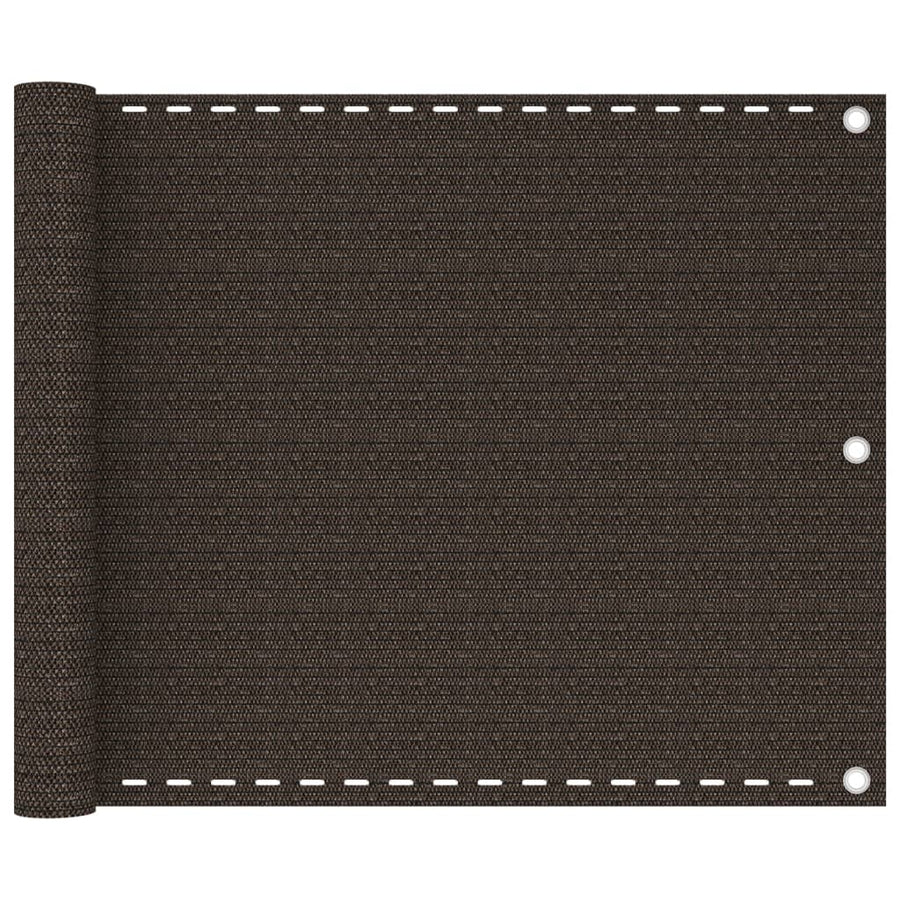 Balkonscherm 75x500 cm HDPE bruin