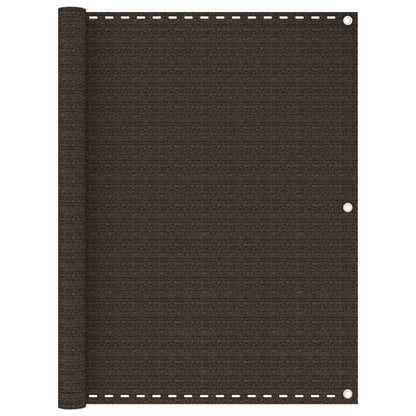 Balkonscherm Hdpe Bruin 120 x 600 cm