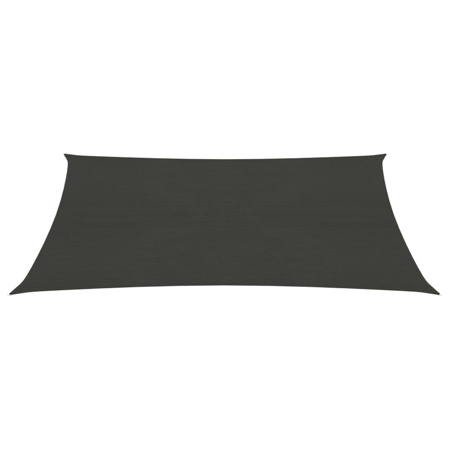 Zonnezeil 160 g/m² 2x3 m HDPE antracietkleurig 2 x 3 m