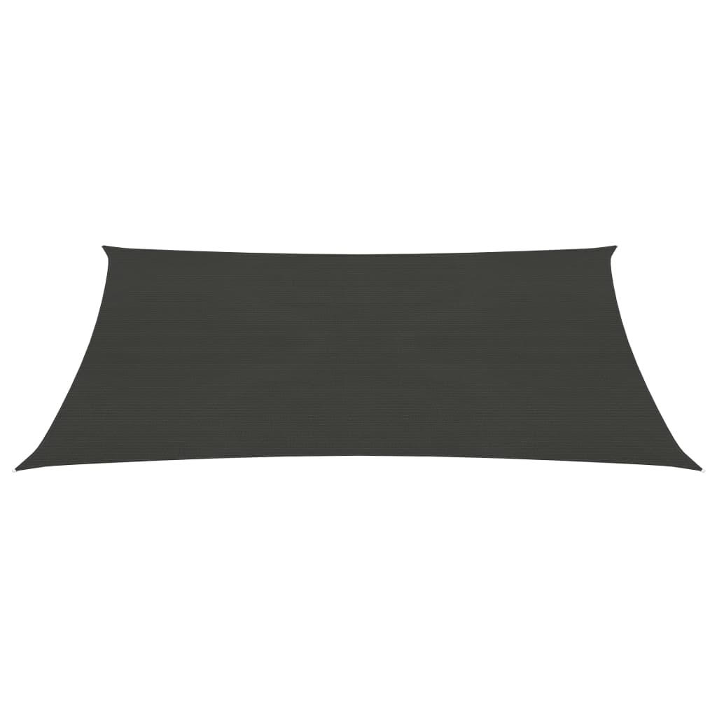 Zonnezeil 160 g/m² 2,5x3,5 m HDPE antracietkleurig 2.5 x 3.5 m