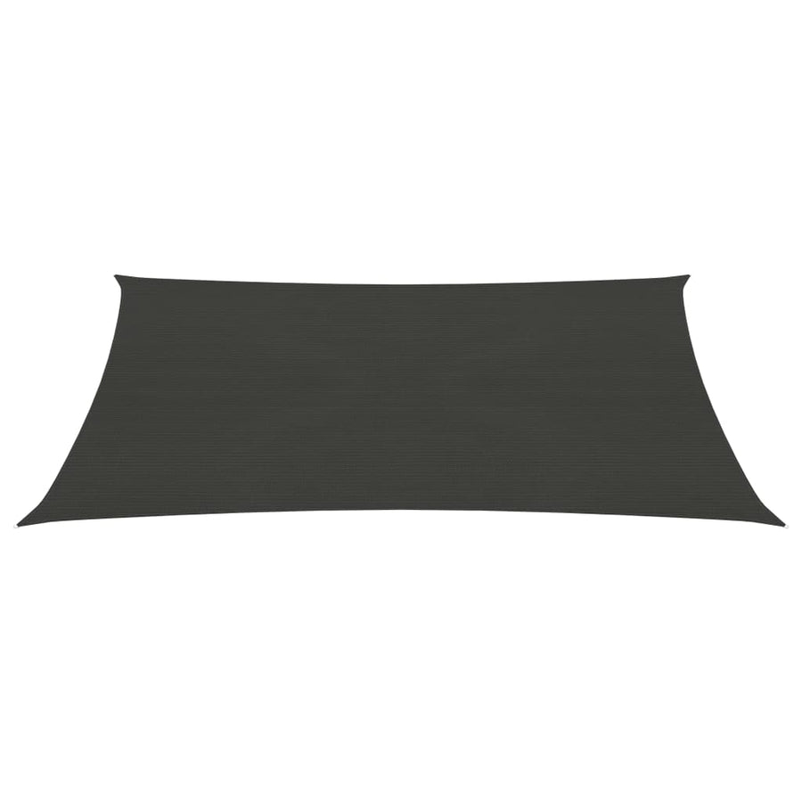 Zonnezeil 160 g/m² 2,5x3,5 m HDPE antracietkleurig 2.5 x 3.5 m