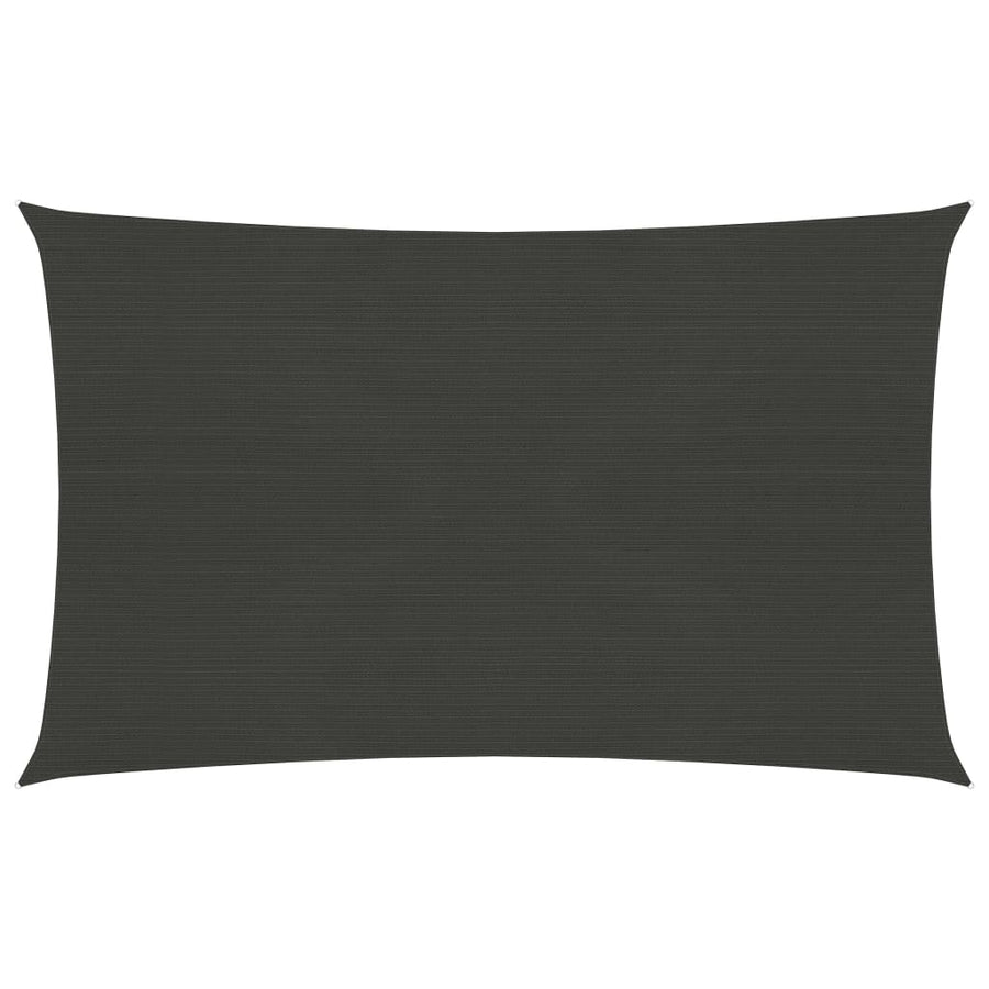 Zonnezeil 160 g/m² 2,5x4 m HDPE antracietkleurig 2.5 x 4 m