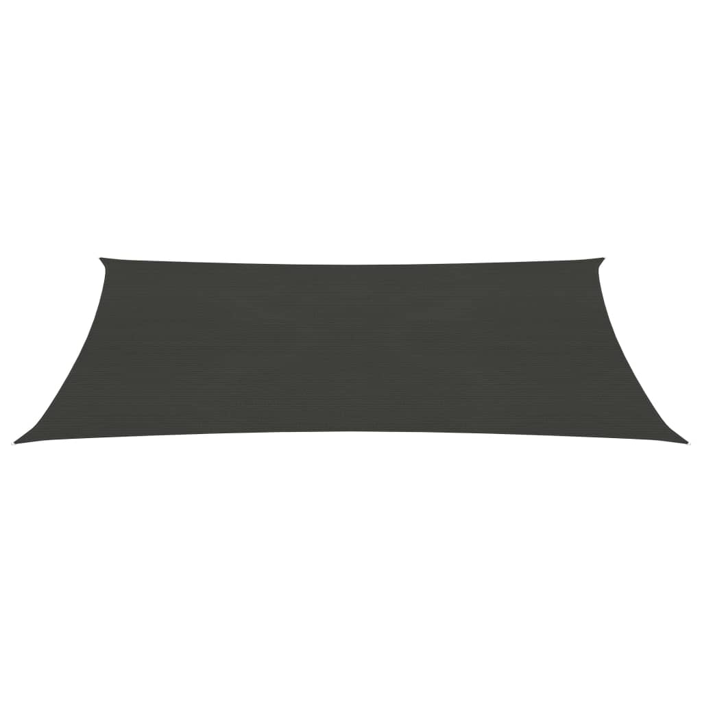 Zonnezeil 160 g/m² 2,5x5 m HDPE antracietkleurig 2.5 x 5 m