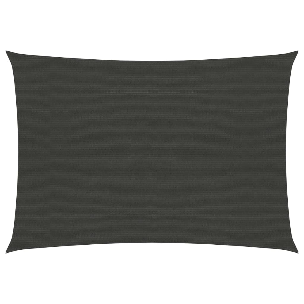 Zonnezeil 160 g/m² 3,5x4,5 m HDPE antracietkleurig 3.5 x 4.5 m