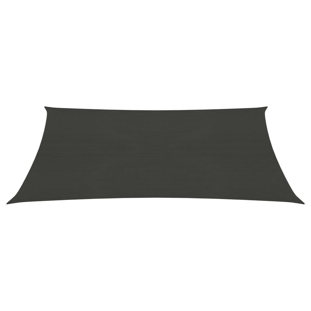 Zonnezeil 160 g/m² 3,5x4,5 m HDPE antracietkleurig 3.5 x 4.5 m
