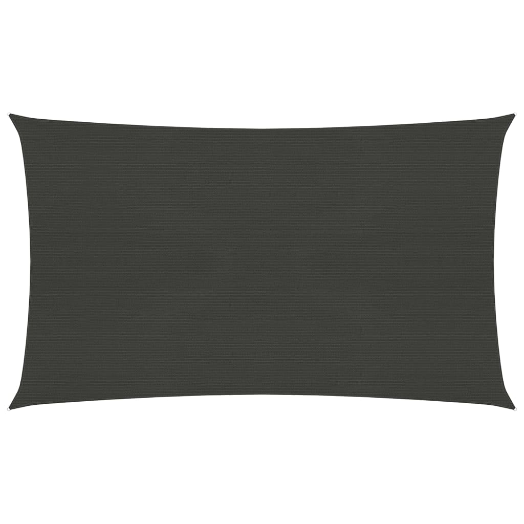 Zonnezeil 160 g/m² 5x8 m HDPE antracietkleurig 5 x 8 m