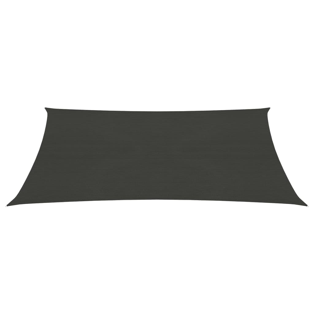 Zonnezeil 160 g/m² 6x7 m HDPE antracietkleurig 6 x 7 m