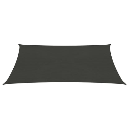 Zonnezeil 160 g/m² 6x7 m HDPE antracietkleurig 6 x 7 m