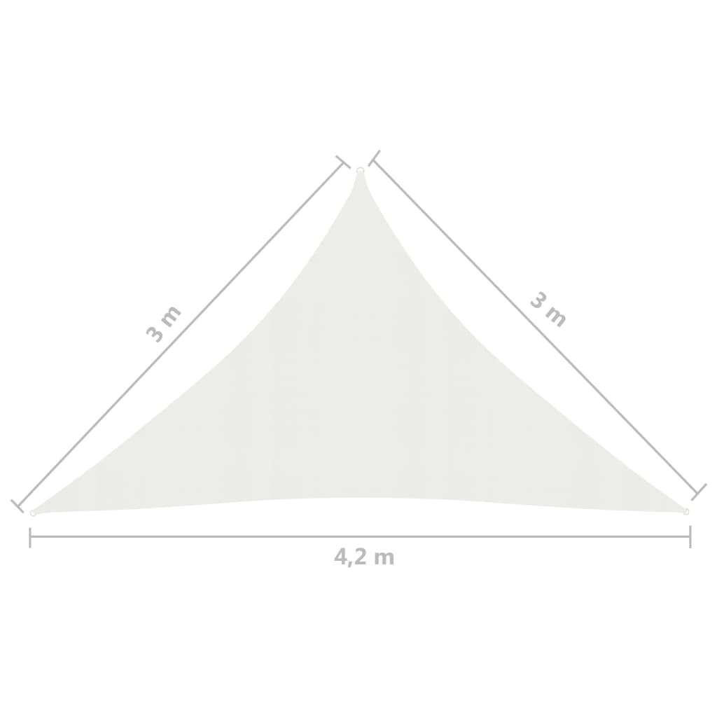 Zonnezeil 160 G/M² 3X3X4,2 M Hdpe Wit 3 x 3 x 4.2 m