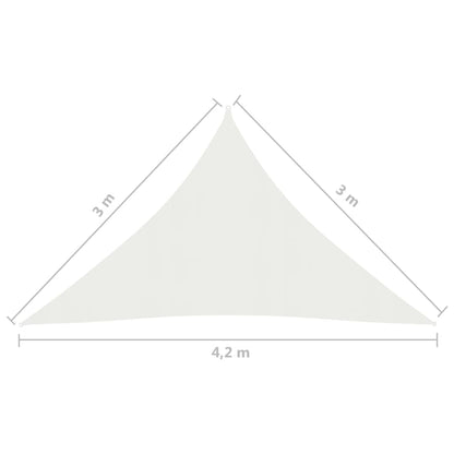 Zonnezeil 160 G/M² 3X3X4,2 M Hdpe Wit 3 x 3 x 4.2 m