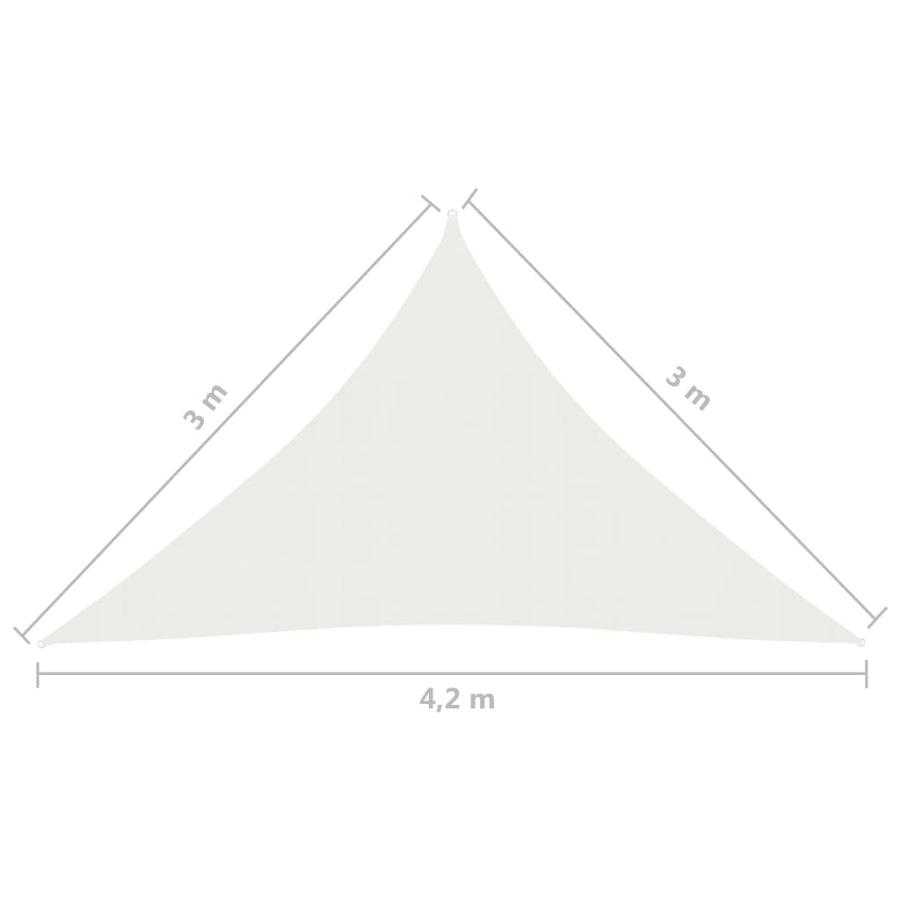 Zonnezeil 160 G/M² 3X3X4,2 M Hdpe Wit 3 x 3 x 4.2 m