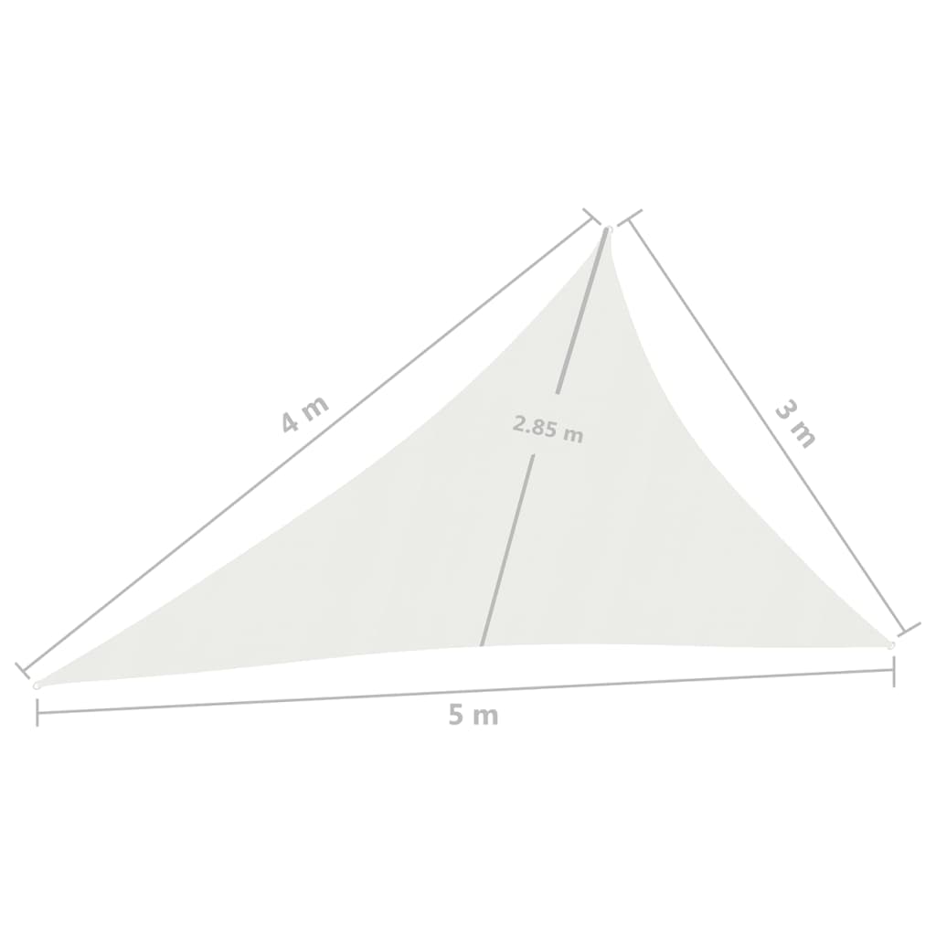 Zonnezeil 160 G/M² 3X4X5 M Hdpe Wit Wit 3 x 4 x 5 m