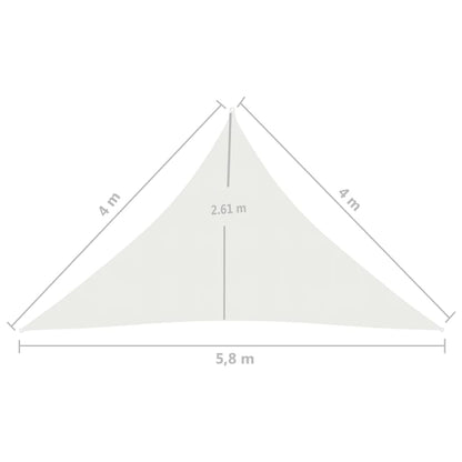 Zonnezeil 160 G/M² 4X4X5,8 M Hdpe Wit 4 x 4 x 5.8 m