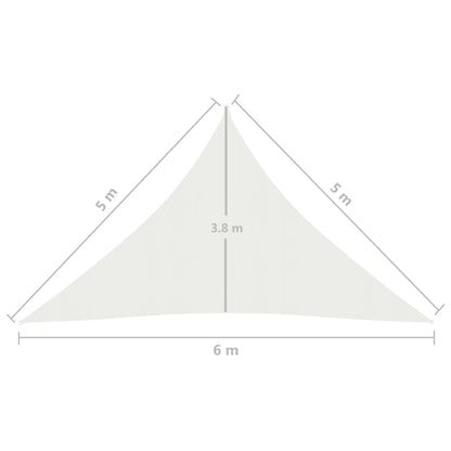 Zonnezeil 160 G/M² Hdpe Wit 5 x 5 x 6 m