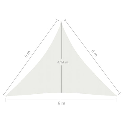 Zonnezeil 160 G/M² 6X6X6 M Hdpe Wit 6 x 6 x 6 m
