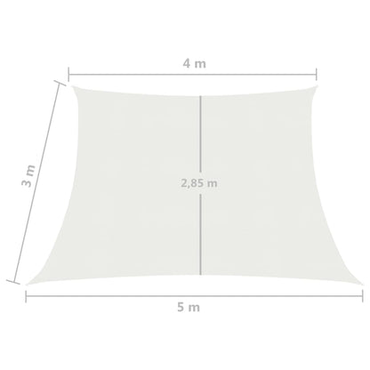 Zonnezeil 160 G/M² Hdpe 4/5 x 3 m Wit