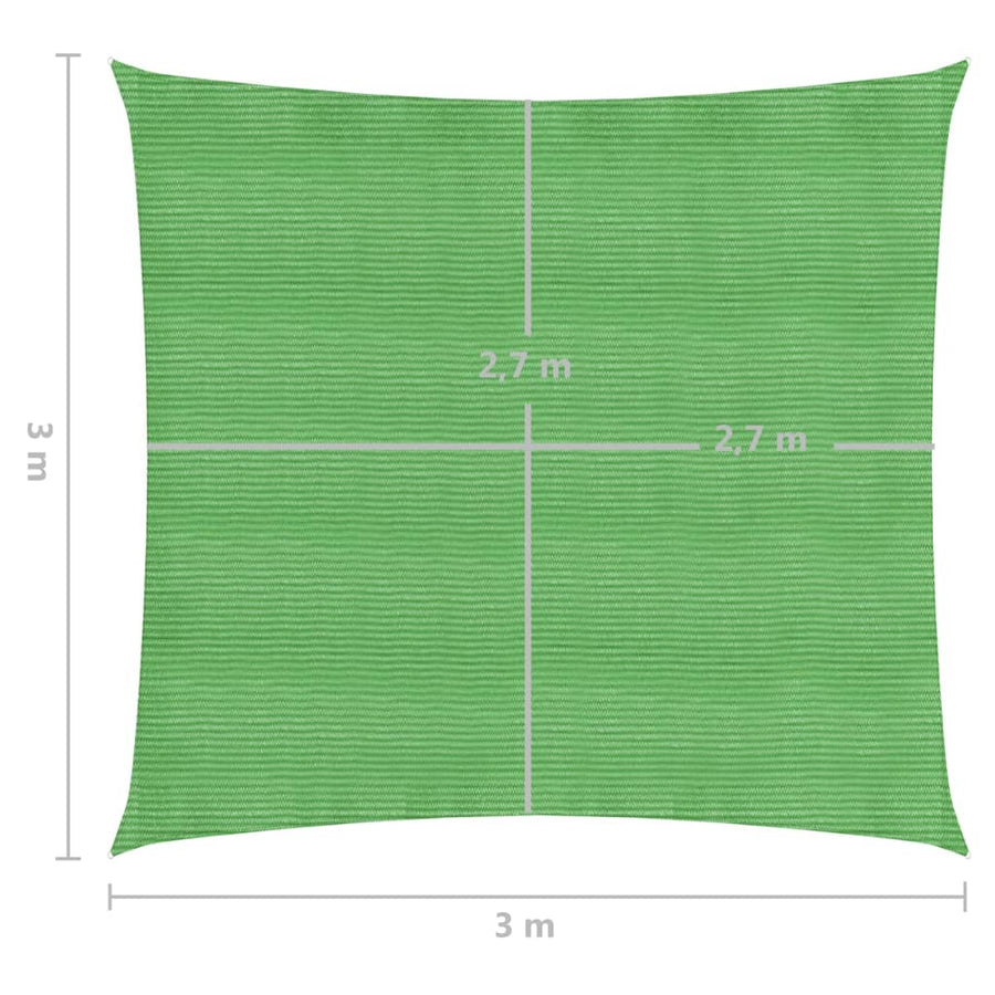 Zonnezeil 160 G/M² 3X3 M Hdpe Lichtgroen