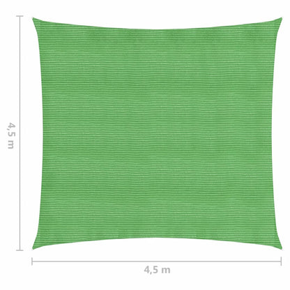 Zonnezeil 160 g/m² 4,5x4,5 m HDPE lichtgroen 4.5 x 4.5 m Lichtgroen