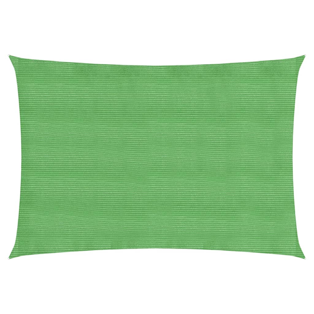 Zonnezeil rechthoekig 160 g/m² 2x3,5 m HDPE lichtgroen