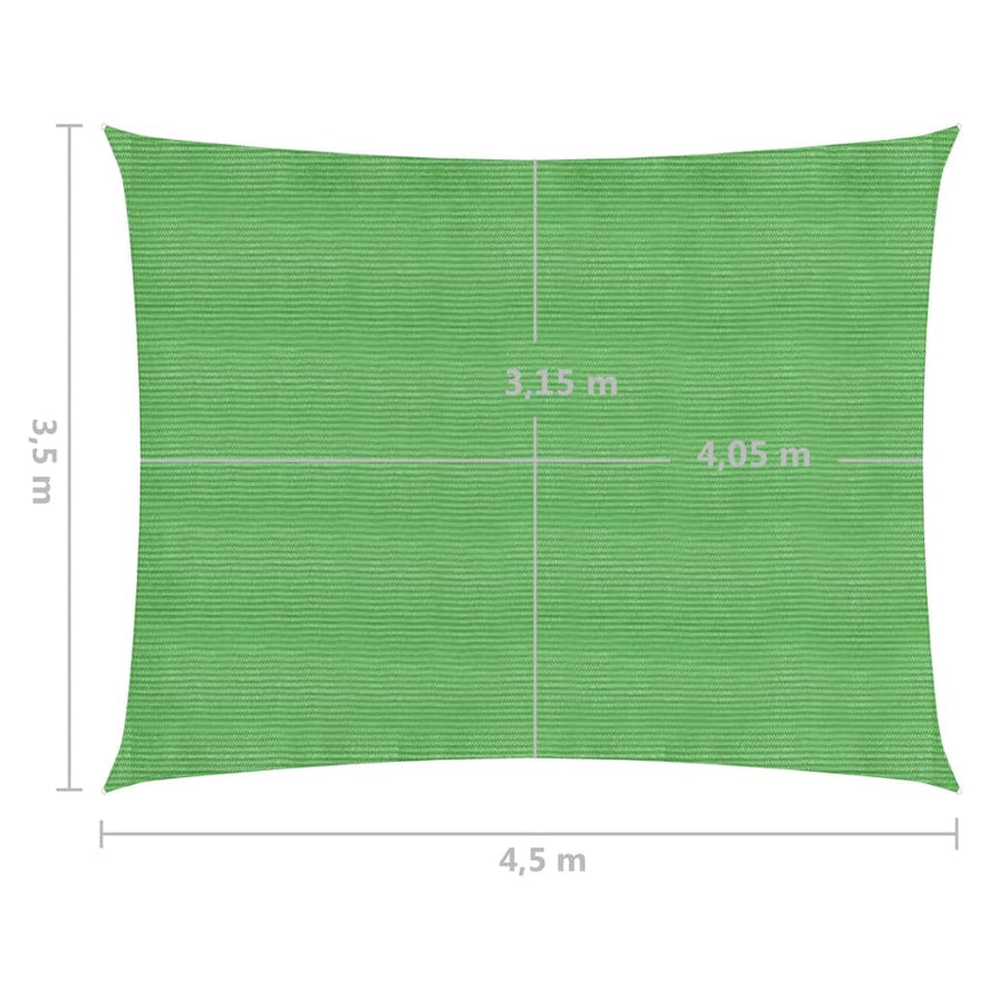 Zonnezeil 160 G/M² 3,5X4,5 M Hdpe Lichtgroen 3.5 x 4.5 m