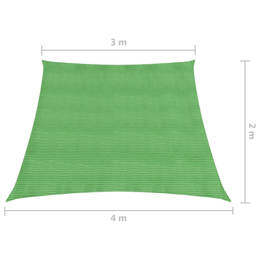 Zonnezeil 160 G/M² Hdpe 3/4 x 2 m Lichtgroen