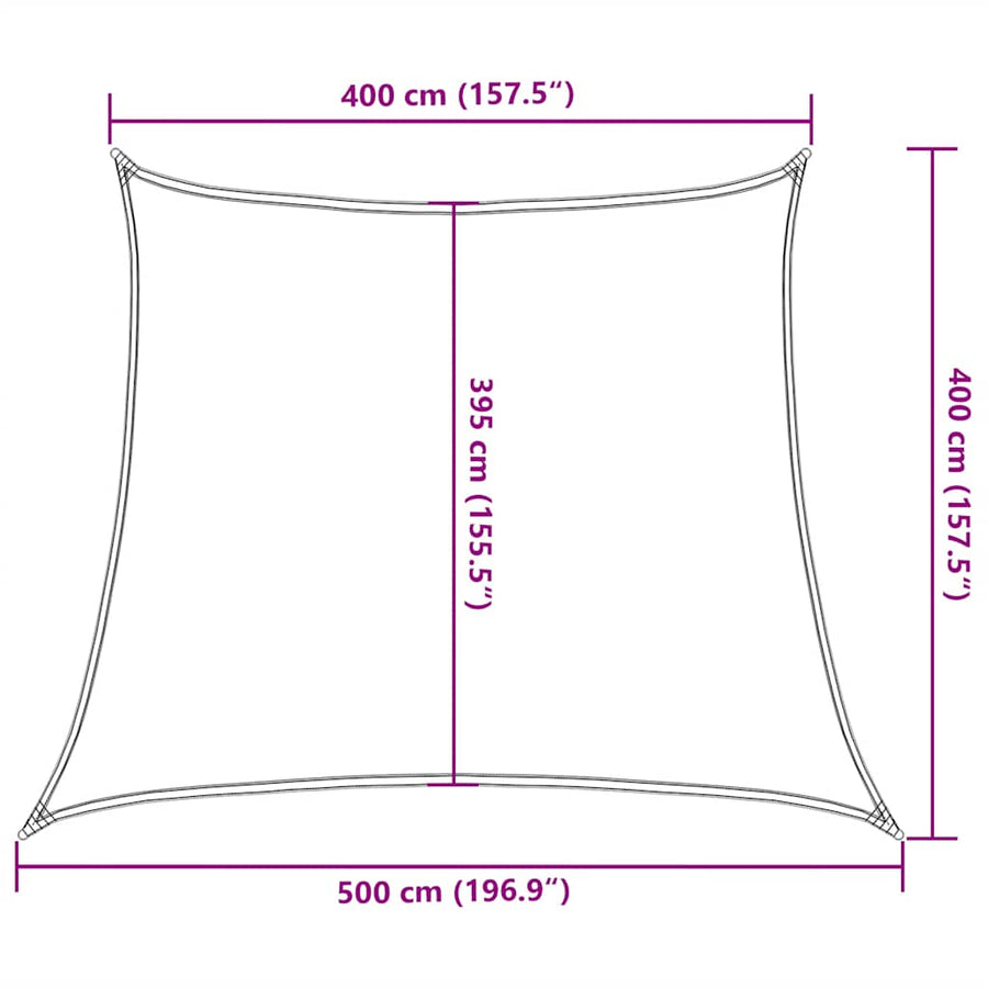 Zonnezeil Trapezium 160 G/M² Hdpe 4/5 x 4 m Lichtgroen