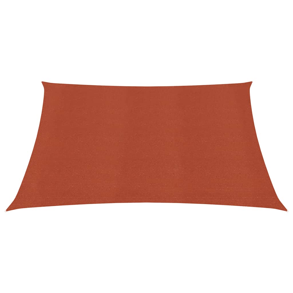 Zonnezeil 160 g/m² vierkant 2,5x2,5 m HDPE terracottakleurig
