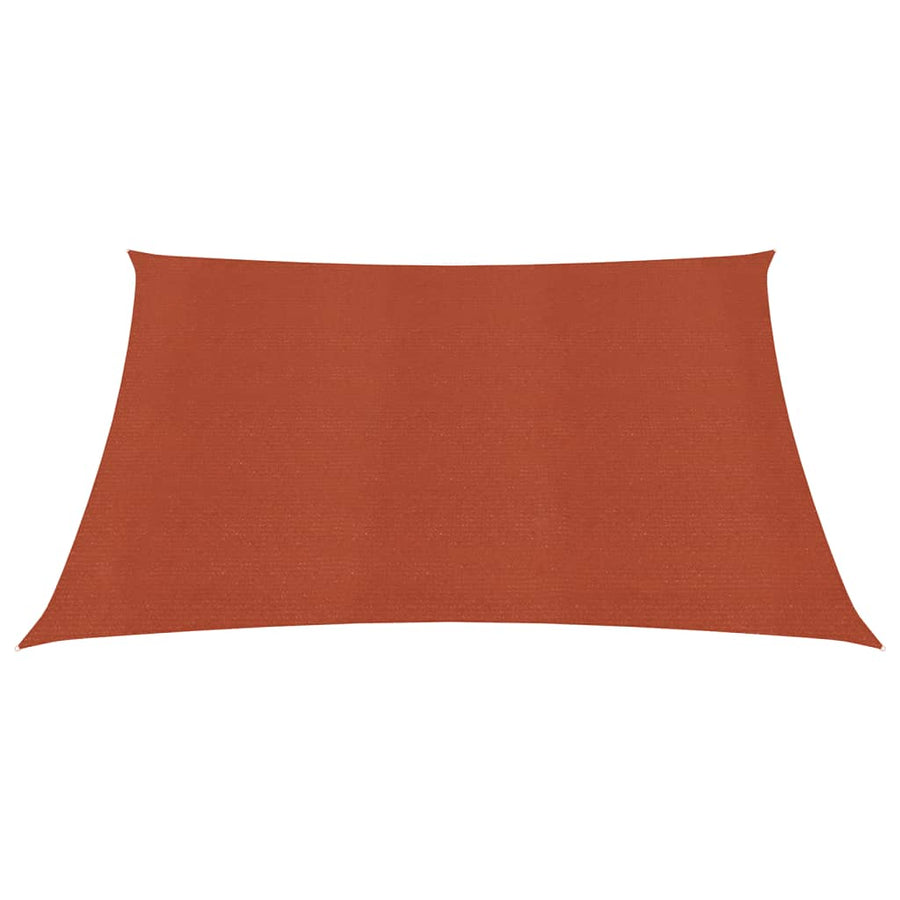 Zonnezeil 160 g/m² vierkant 2,5x2,5 m HDPE terracottakleurig