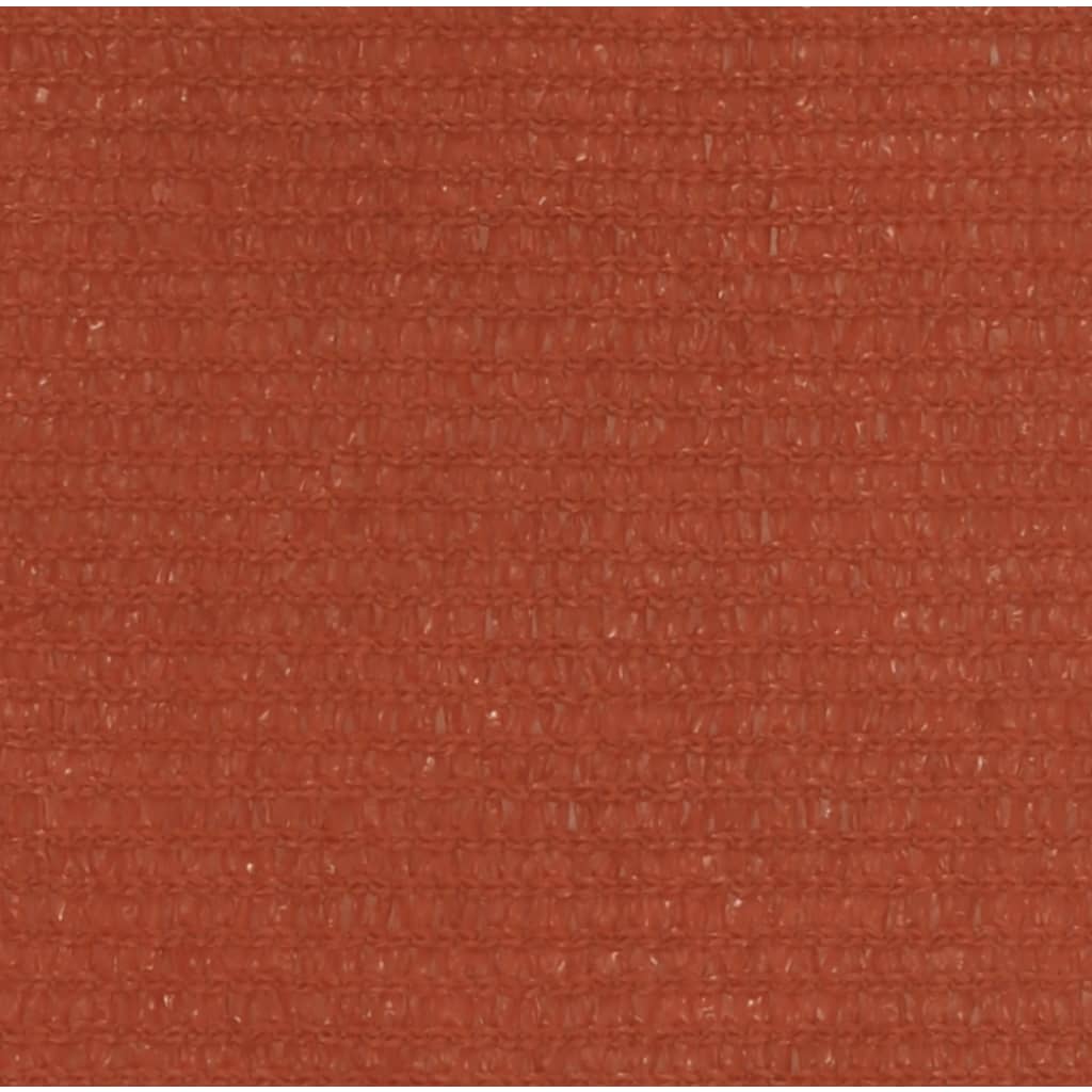 Zonnezeil 160 g/m² vierkant 3,6x3,6 m HDPE terracottakleurig