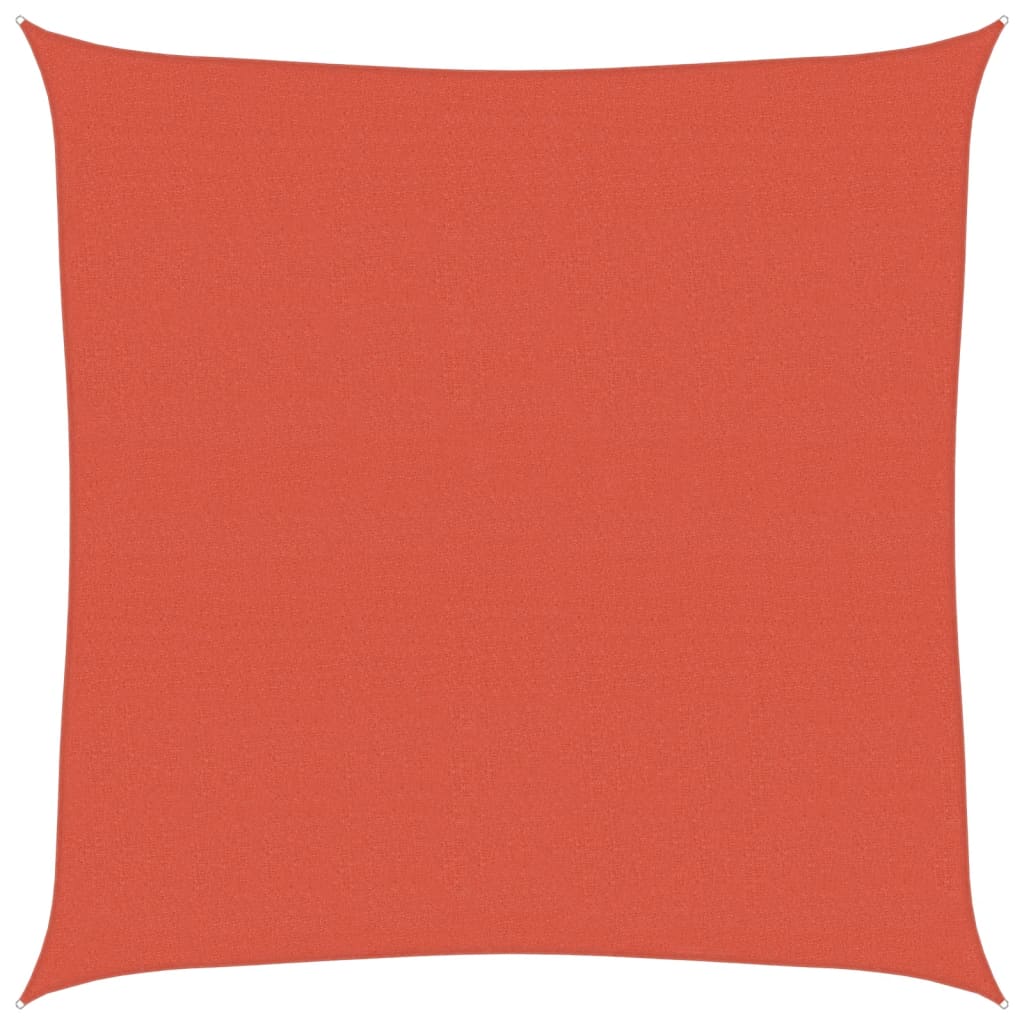 Zonnezeil 160 g/m² 6x6 m HDPE terracottakleurig