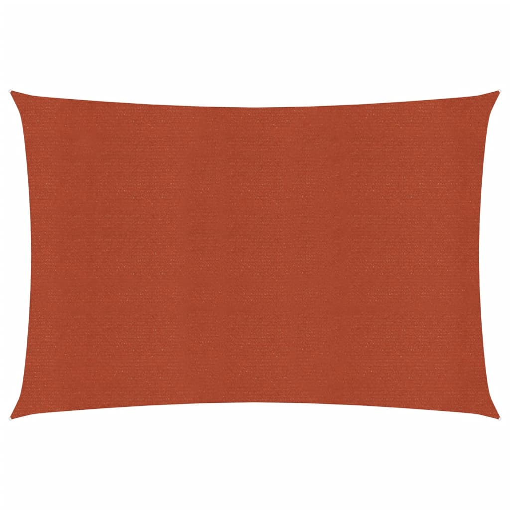 Zonnezeil 160 g/m² rechthoekig 3,5x4,5 m HDPE terracottakleurig