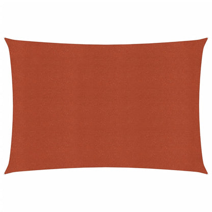 Zonnezeil 160 g/m² rechthoekig 3,5x4,5 m HDPE terracottakleurig
