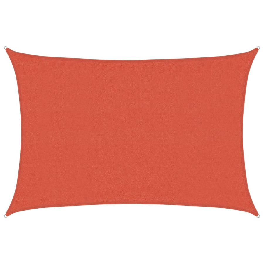 Zonnezeil 160 g/m² rechthoekig 3,5x4,5 m HDPE terracottakleurig