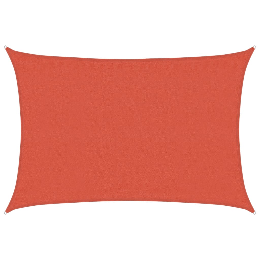 Zonnezeil 160 g/m² rechthoekig 3,5x5 m HDPE terracottakleurig